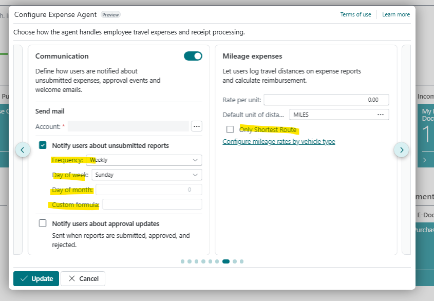 Illustration éditoriale — Microsoft sépare la configuration d’Expense Agent des réglages comptables