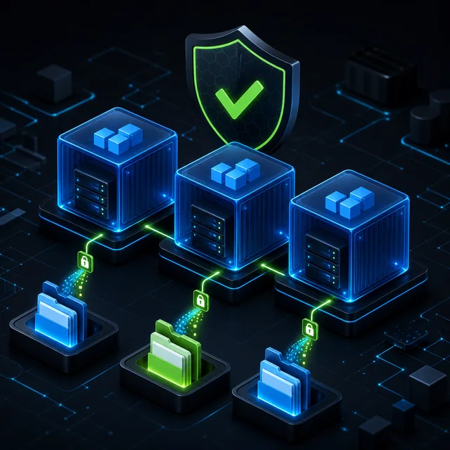 Illustration éditoriale — Les serveurs MCP corrigent leurs conteneurs pour Docker, Podman et SELinux