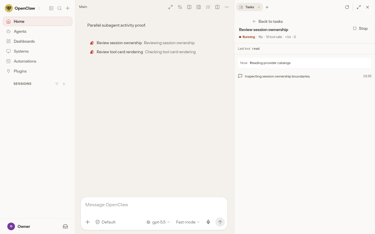 Illustration éditoriale — OpenClaw remet les détails des subagents dans l’onglet Tasks