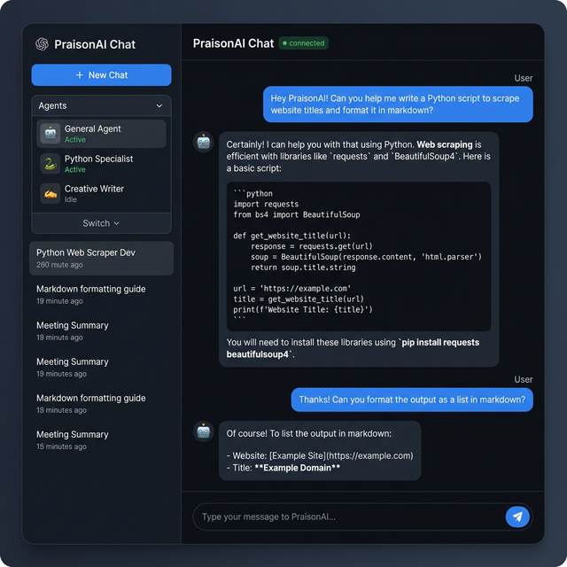 Illustration éditoriale — PraisonAIUI rétablit les réponses Telegram, Slack et Discord avec les contextes de session