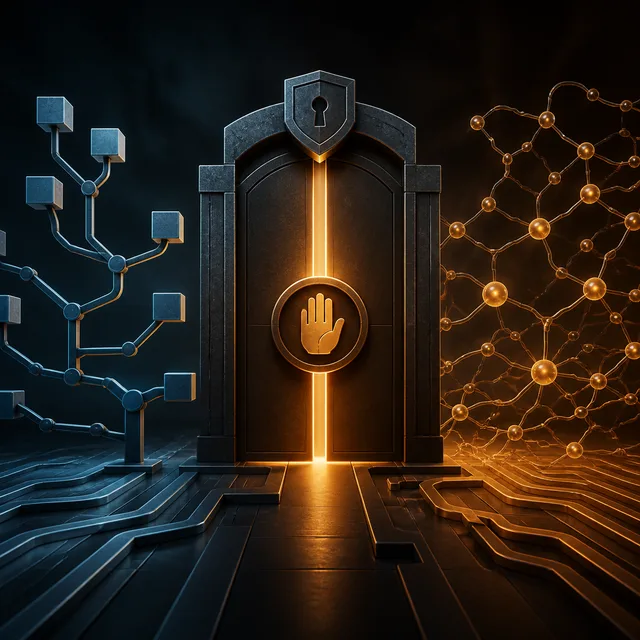 Illustration éditoriale — SourceHut bannira le code produit avec des LLM dès le 10 septembre